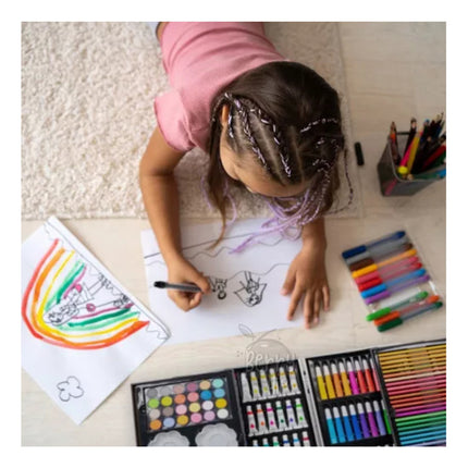 Set De Arte Infantil En Valija De Aluminio Con 145 Piezas