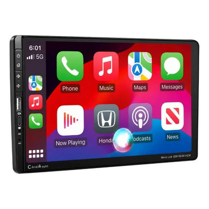 Pantalla Táctil 9'' Apple Carplay Y Android Auto Inalámbrico Negro