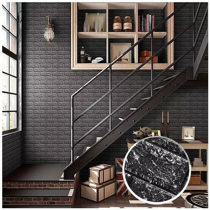 Revestimiento Ladrillo Pared Adhesivo   70x78cm X10