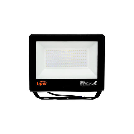 Foco Reflector Led 100w Ip66 Interior/exterior Luz Fría  Negro Negro