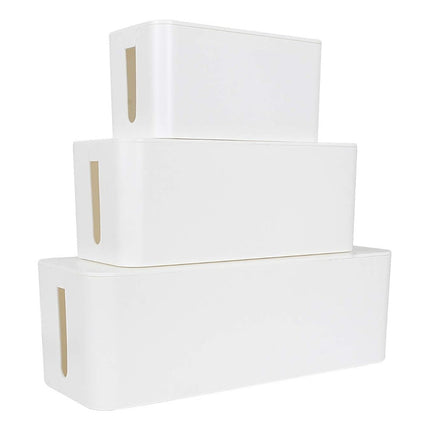 Caja Organizador  Oculta Alargues Cables Escritorio X3