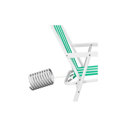 Silla Plegable De Playa  Rayada Colores  50 X 46 X 76 Cm Verde Claro