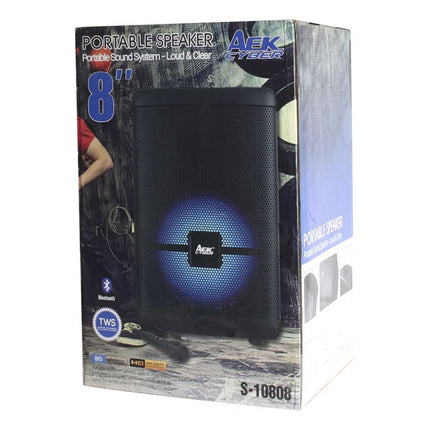Parlante Portable Aek 8 S-10808 Negro