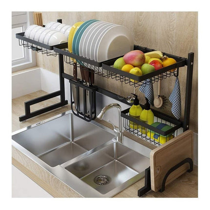 Escurreplatos-escurridor De Mesada -organizador-seca Platos Negro