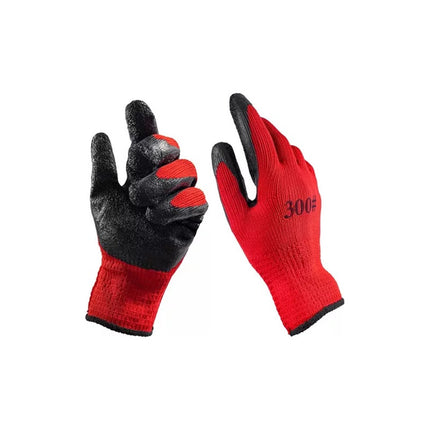 Guantes Trabajo Obra Construcción De Tela Y Goma Resistente