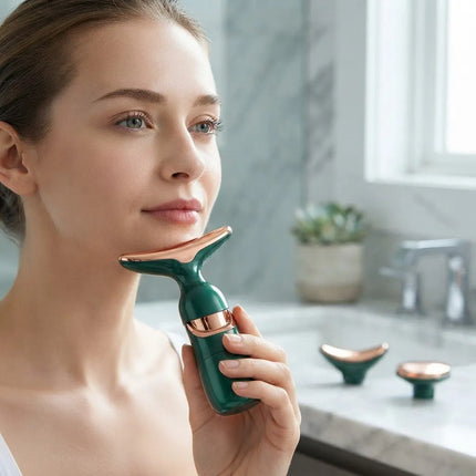 Masajeador Facial 4d Con Vibración Alta Frecuencia Verde
