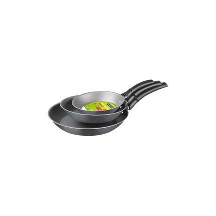Juego De 3 Sartenes 16 20 Y 24 Cm Tramontina Turim  Negro
