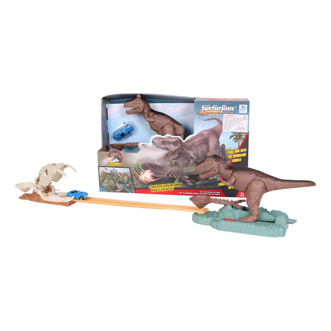 Dinosaurio Con Luz Y Sonido  Lanzador  De Autos V