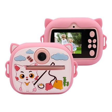 Camara De Fotos Infantil Instantanea Gatito Rosada Rosado