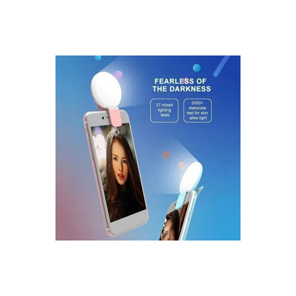 Selfie Led Flash Luz Cámara Foto Celular Usb Recargable Varios