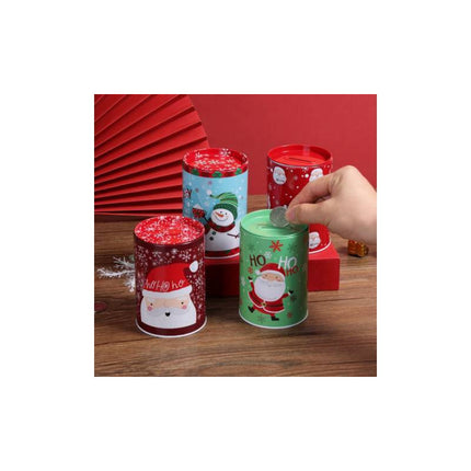 Alcancía De Metal Diseño Navideño 12x8cm Ccm00637 Ge