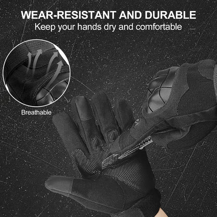 Guantes Tacticos Resistentes Moto Nudillo Duro Touch Negro