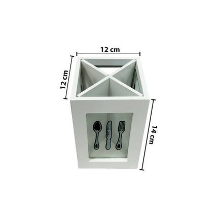 Cubiertero Organizador De Cubiertos En Mdf Cuadrado V
