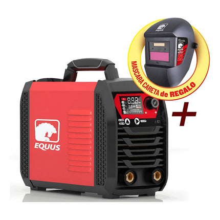 Soldadora Inverter Equus Igbt 2 En 1 Mma-tig Lift + Mascara Rojo