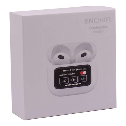 Auriculares Inalambricos Con Display Pro Blanco Blanco