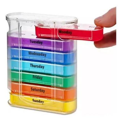 Pastillero Organizador Acrílico Semanal Contenedor Premium Varios