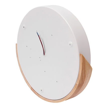 Plafon Led 27 Cm Metal Y Madera Luz Led Amarilla  Cálido Blanco