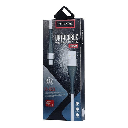 Cable  Usb Tipo C Malla Super Reforzado Treqa 1 Metro 3.4a Varios