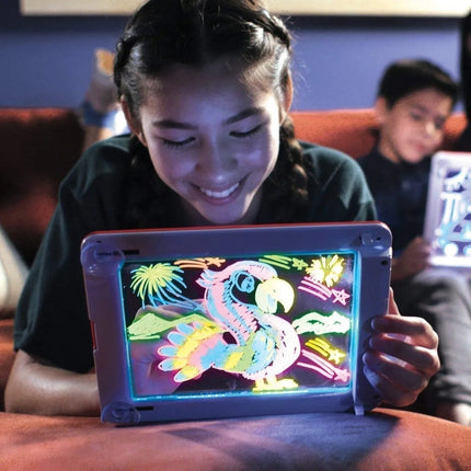 Pizarra Mágica Didáctica Infantil 3d Con Luces Led Niños