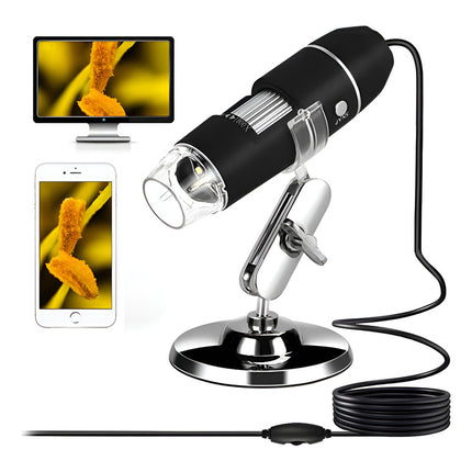 Microscopio Digital Usb 1000x Disparo Jepg Video Avi  Negro