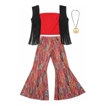Disfraz Para Adulto Conjunto Retro Rojo Nostalgia Rojo M
