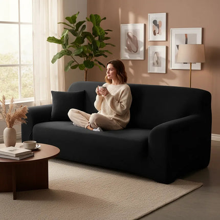 Funda Elastica Para Sillon 3 Cuerpos Negro