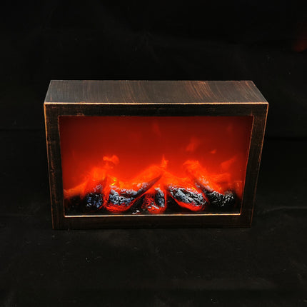 Estufa De Plástico Simula Fuego Decorativa  60cm Fuego