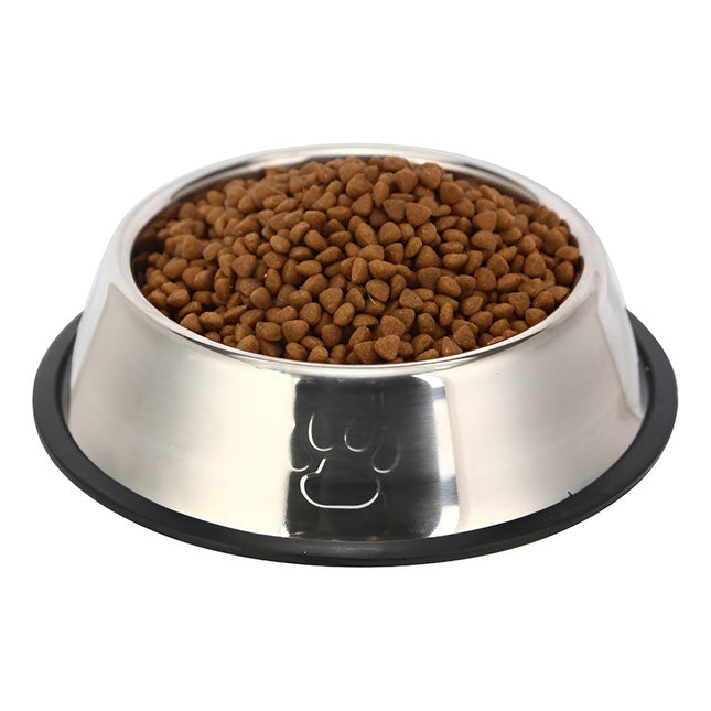 Plato Para Mascotas 10cm Acero Inoxidable  Gris