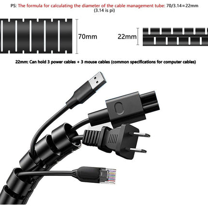 Organizador De Cables 16mm Negro  Negro