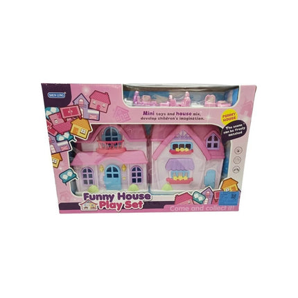 Casa Para Muñecas Con Muebles, En Caja Medida: 37x25cm V