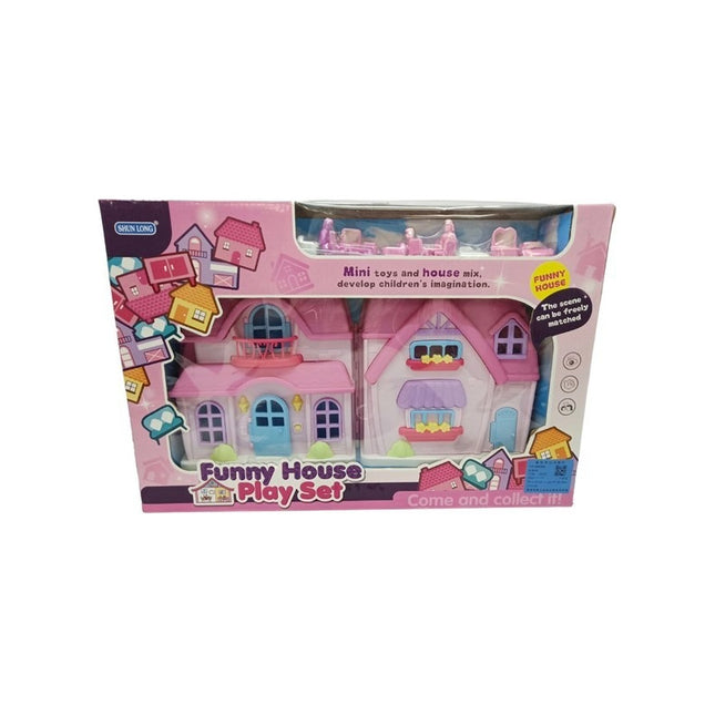 Casa Para Muñecas Con Muebles, En Caja Medida: 37x25cm V