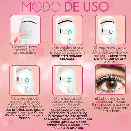 Arqueador De Pestañas Recargable Usb V