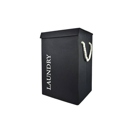 Canasto De Tela Para Ropa 54x36x32cm. Laundry Negro Lisa
