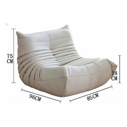 Puff Sillon 1 Cuerpo Lazy Sofa Butaca Puff Beige