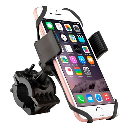 Soporte Bicicleta/moto Para Celular Con Agarre Silicona Adic Negro
