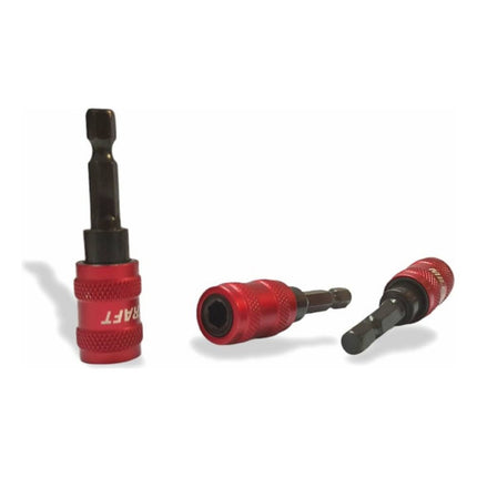 Adaptador Conector Cambio Rápido Atornillador 14 Milescraft Rojo