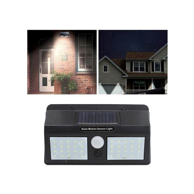 Lampara Foco Led Solar   Doble Con Sensor De Movimiento /luz