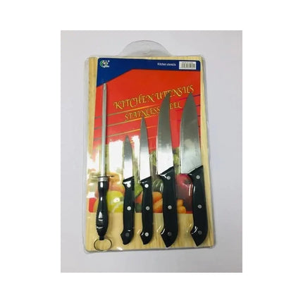 Tabla Picar + Cuchillos Set X4 + Chaira Kit Completo  Kit