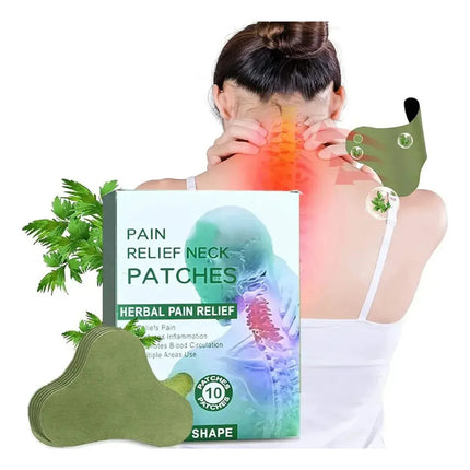 Parche De Hierbas Para El Dolor Cuello  Cervical 10pcs Verde