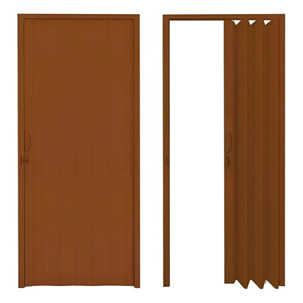 Puerta Plegable Pvc 80x210cm Color Marron 80m Marrón