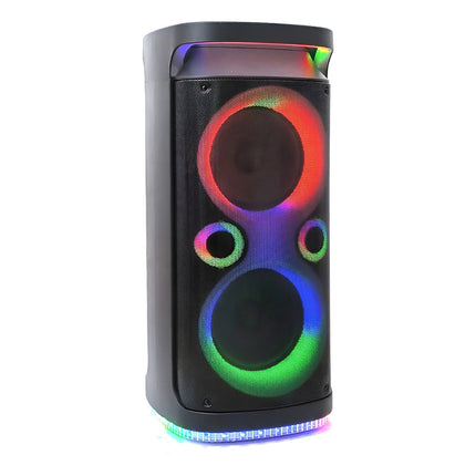 Parlante Torre Portátil Con Control Led Rgb Bluetooth X