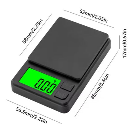Balanza De Precisión Mini De Bolsillo 0.01g X 500gr Negra