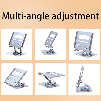 Soporte Tablet Para iPad Celular Escritorio Aluminio Movible Gris