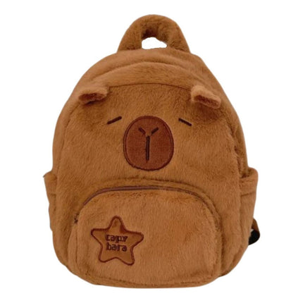 Mochila De Felpa Con Bolsillo Capibara Cbg01726 Marrón Liso
