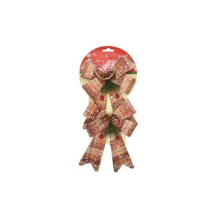 Moñas Navideñas X2 Unidades 19x13cm Ccm00354 V