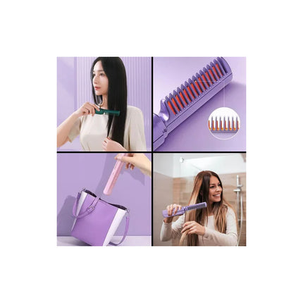 Cepillo Térmico Carga Usb  Peine Cepillo Alisador Brushing V