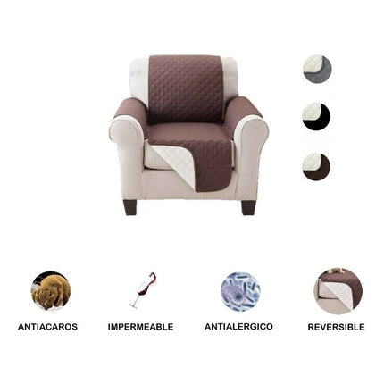 Funda Cubre Sofa De 1 Cuerpos  Marrón