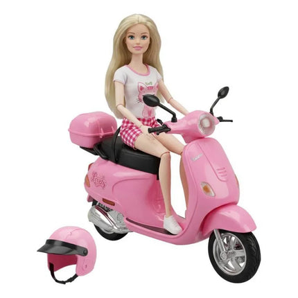 Muñeca Con Moto Rosado 925-204
