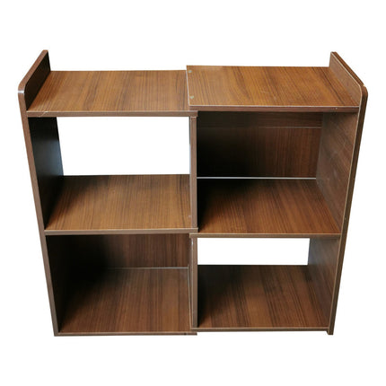 Mueble Estanteria De Madera, Estantes Cubos Flotante  Marrón