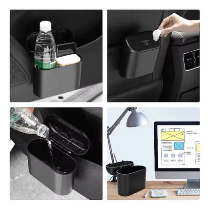 Papelera Para Puerta De Auto Con Tapa + 75 Bolsas Negro